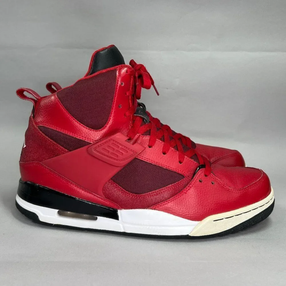 Jordan Flight 45 Shoes Men's Size 11.5 Red High Top‎ Retro Basketball Sneakers
